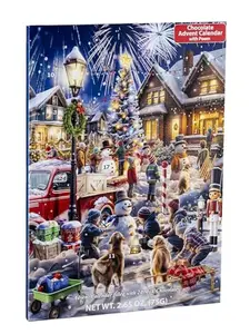 Snowman Contest 2025 Chocolate Advent Calendar (Countdown to Christmas) by Vermont Christmas Company - Christmas Shaped Chocolates & Twas the Night Poem