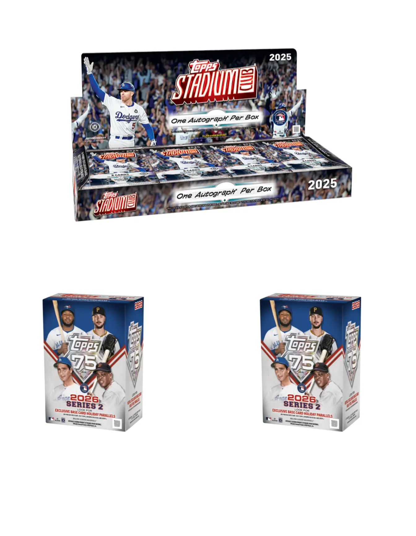 8/24 Price Drop #2 (4:45 PM CST) - '25 Stadium Club Hobby (x1), '26 Series 2 Blaster (x2)