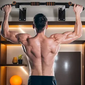 Industrial-Strength Wall Mounted Pull Up Bar | 1100LB Load Capacity, Multifunction Home Workout Station with Hanging Straps, Suitable for Weighted Pull-Ups, Dips & Body Stretching – Black, Commercial Grade Equipment