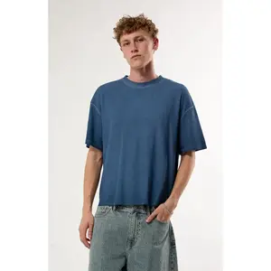 Pacsun Men's Blue Oil Dye Waffle Knit T-Shirt