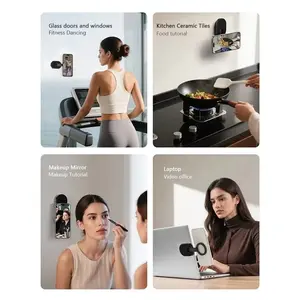 Suction Cup Magnetic Phone Holder Multi-Functional Phone Stand Portable Holder Lazy Person's Car Phone Holder For iPhone Samsung