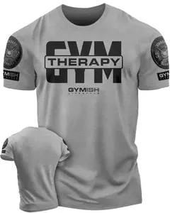 129. Gym Therapy V2 Funny Motivational Workout Gym T-Shirt for Men