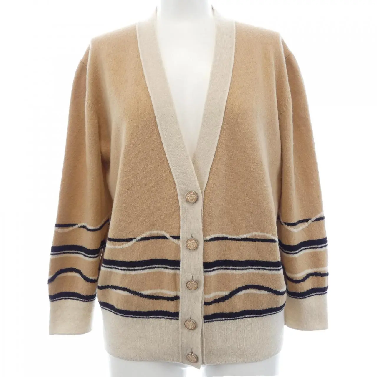 Pre-owned HERMÈS Cashmere Small Leather Goods Hermes Cardigan