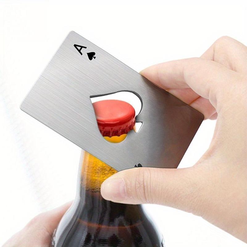 Ace Of Spades Bottle Opener Credit Card Size Pocker Cap Opener Portable Stainless Steel Can Opener