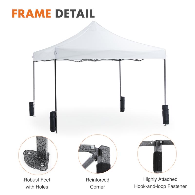 Sweet Furniture S - Canopy Tent 10x10 Pop Up Canopy Heavy Duty  Waterproof Portable Tent Pop Up Shade Canopy with Sand Bags