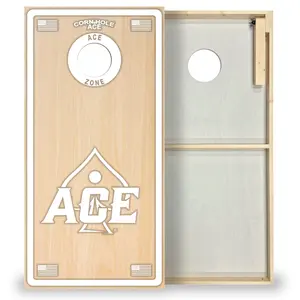 ACE Zone - White Cornhole Board Set | Standard