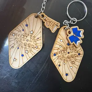 Stitch & Beam+cheer keychain+cheerleader+customkeychain