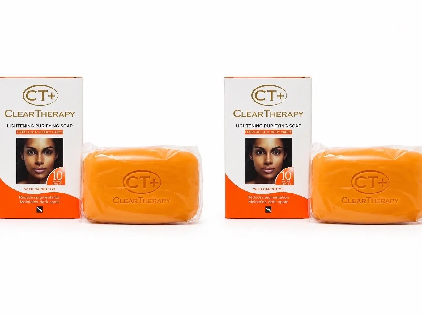 CT plus clear Therapy soap, carrot soap, 2 pack