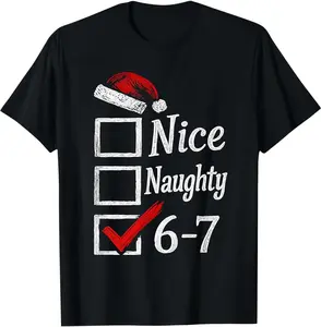 100% Cotton Christmas Funny 6-7 Nu.mber T Shirt, Creative 6-7 T Shirt, S.ix Se.ven Shirts for Man Boy Girl ﻿