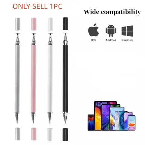 Two-In-One Touchscreen Stylus Pen with Stylus Tip, High Precision Universal Capacitive Pen for iPad iPhone Tablets, Samsung Galaxy Accessories, Tablet Styluses, Tech Accessories