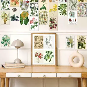 Flower & Herb Pattern Sticker, 50pcs/set Waterproof Self Adhesive Decor Paper, Decor Sticker for Gift Greeting Card Water Bottle Laptop Phone