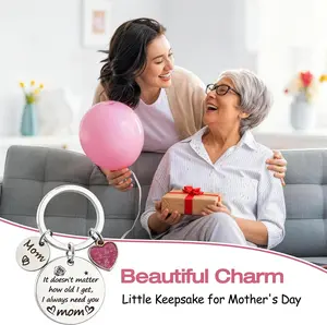 Mothers Day Gifts for Mom, Mom Birthday Gifts from Daughter Son Mom Keychain for Easter Thanksgiving Gifts Christmas Stocking Stuffers
