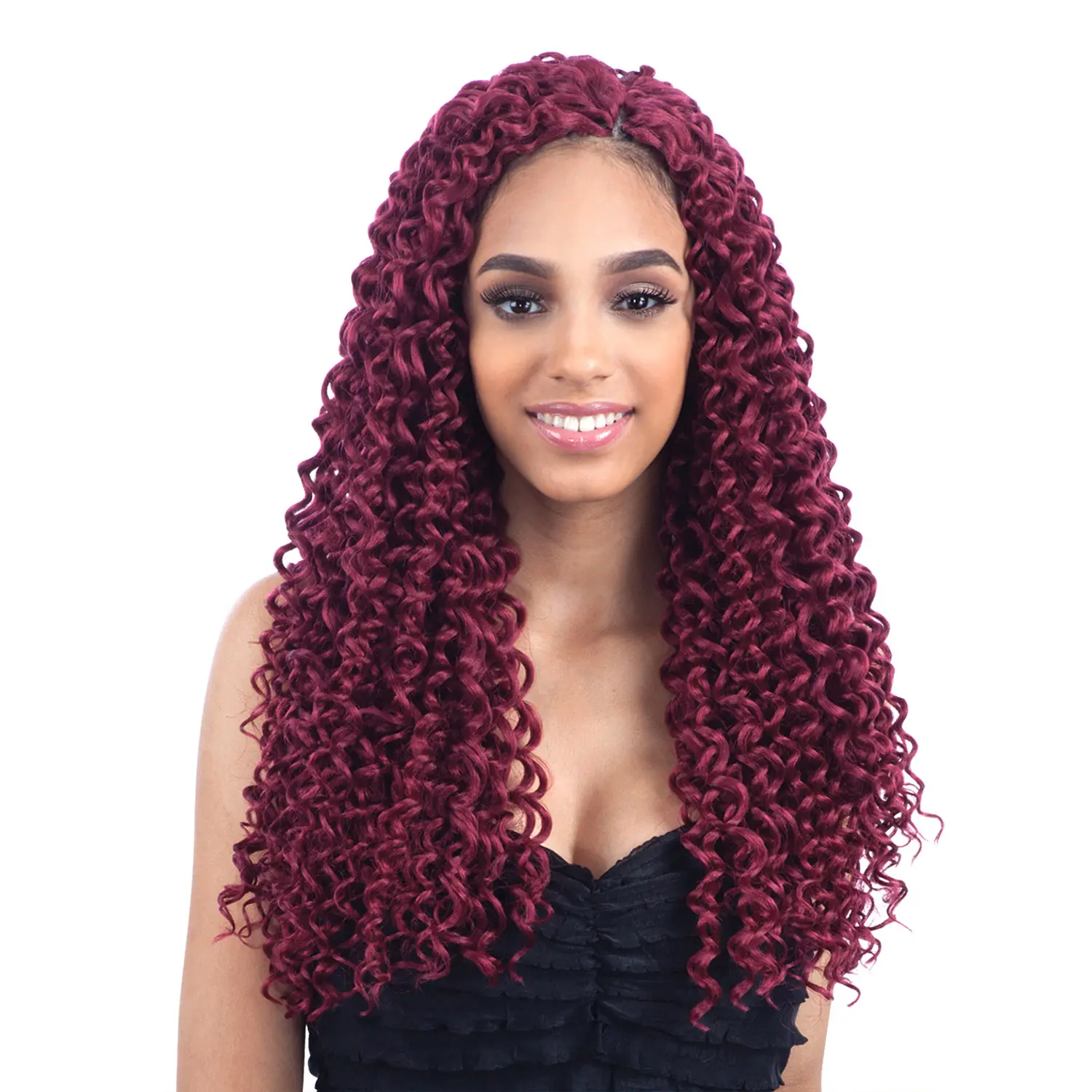 Freetress Synthetic Crochet Hair - 18-in Beach Curl Braids, Long Length Hair Extensions