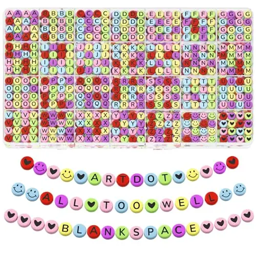 Black Letter Multicolor Bead