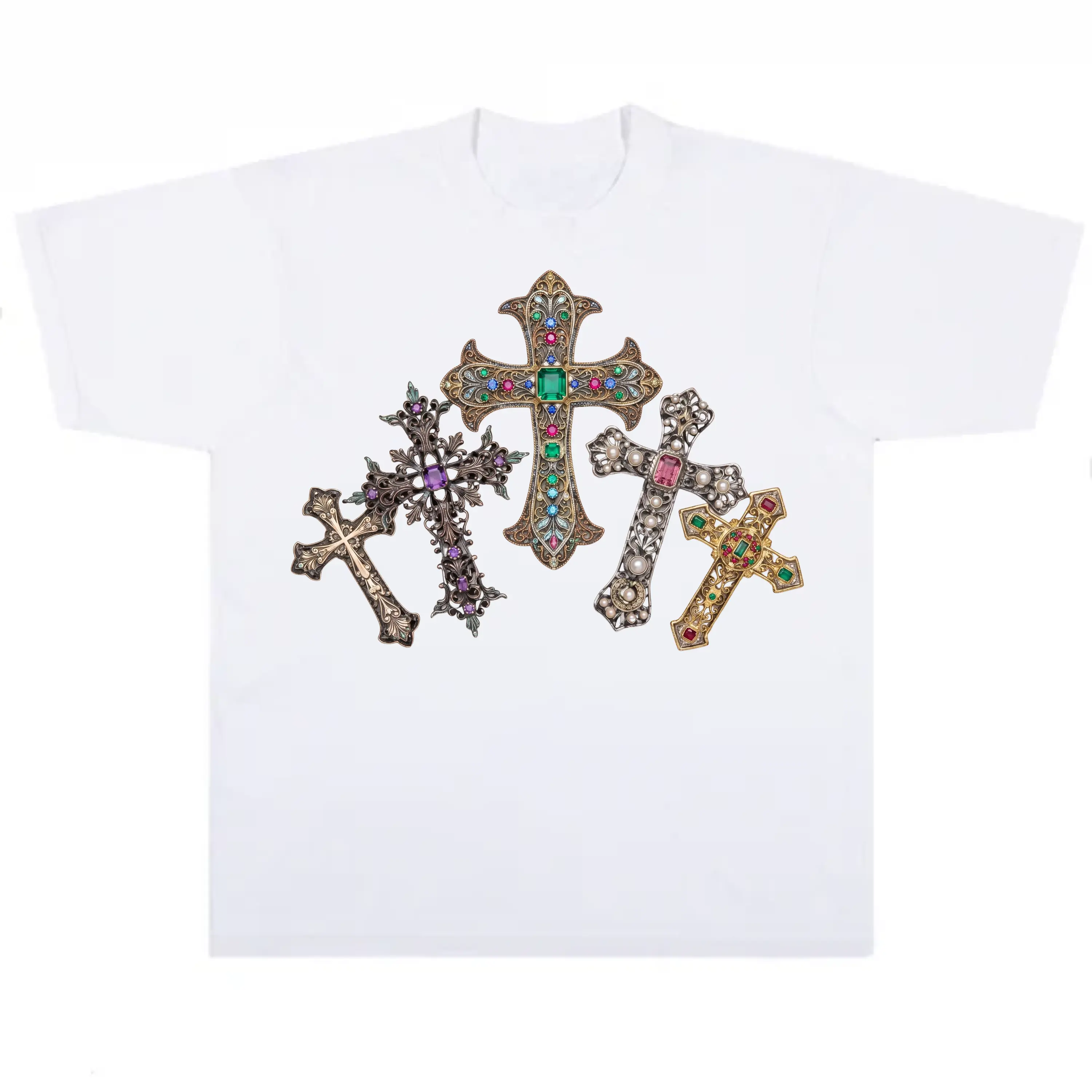 JEWEL CROSS T-SHIRT