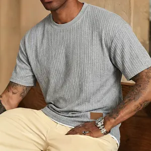 1-pack Summer Trendy Men’s Fashion Casual Solid Color Crew Neck Short Sleeve T-Shirt – New Arrival, Premium Feel, Loose Fit, Versatile, Breathable Top