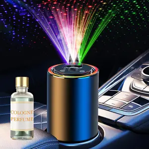 Car Scent Diffuser with Smart Auto Start-Stop Sensor, Waterless Car Essential Oil Diffuser for Home, Cordless Rechargeable Portable Air Freshener, Adjustable Scent Modes, Fits 50ml