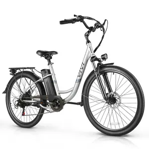 26" VIVI Breeze Electric Cruiser Bike, 500W (Peak 750W) Powerful Motor, 20MPH Electric Bike for Adults, 48V Removable Battery, Cruise Control, 7 Speed Electric City Commuter Bicycle
