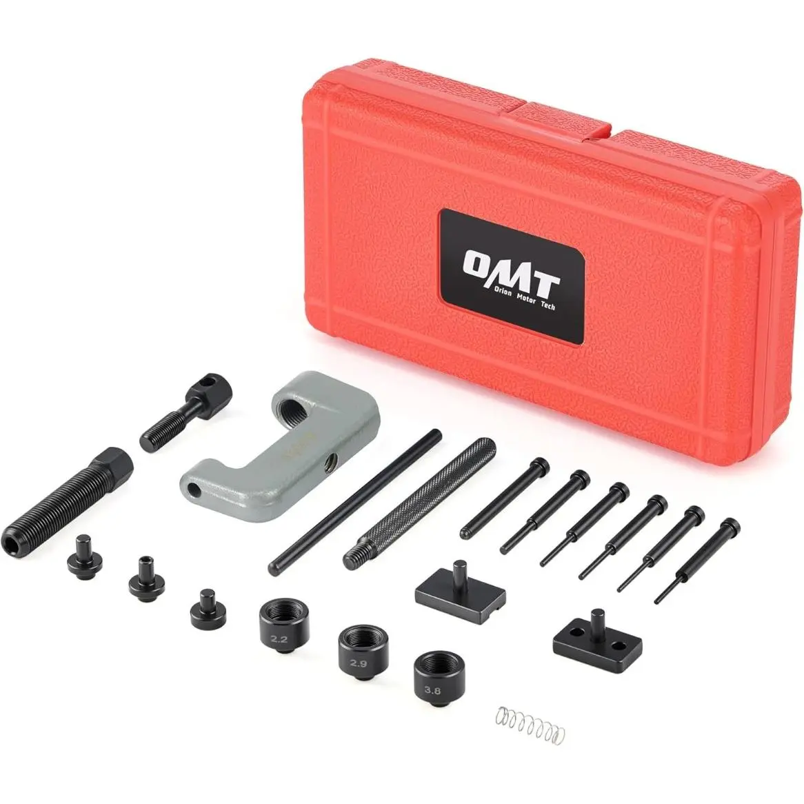19pc Chain Breaker Tool Kit with C Frame, 3 Anvils, 5 Break Tips, Chain Breaker Chain Link Removal Tool Chain Repair Tool For Dirt Bike, ATV, Motorcycle, Cam and 25 to 630 Chains