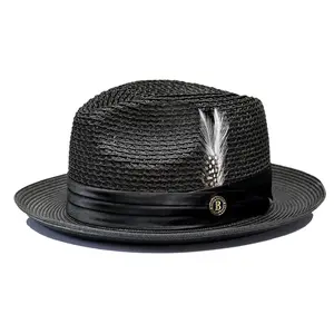 Bruno Capelo JU-900 The Julian Straw Hat Balck