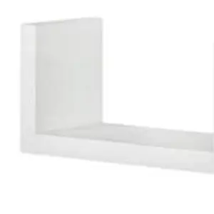 212 MAIN Solid Wooden Wall-Mounted Bookshelf Unit - 24 in, 2 Shelves, White, Modern Decor for Home Storage & Display