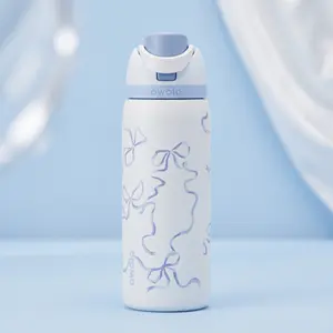 Owala 32oz FreeSip Water Bottle Tied And True Blue Bows Limited Edition Stainless Steel Insulated Travel Tumbler for Daily Use School Gym Gift