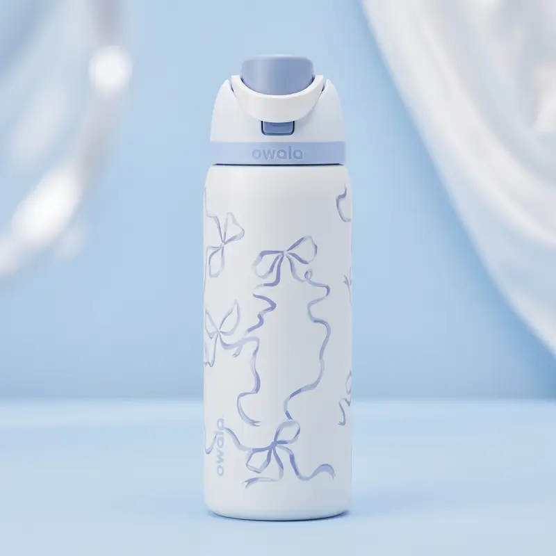 owala tied and true blue bows 32 oz freesip uo exclusive - TikTok Shop