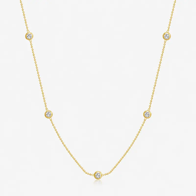 EVRY JEWELS Gold or Silver Plated Women's Hypoallergenic Livia Necklace
