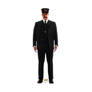 212 MAIN Advanced Graphics 2116 Large Conductor Cardboard Stand-Up Cutout, 72x24 in, The Polar Express Themed Holiday Home Decor, Holiday Decor