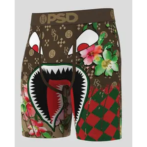 PSD Mens Warface Rich Boxer Brief - Standard Length 7 Inch Inseam, Soft and Breathable Poly Blend Stretch Fabric