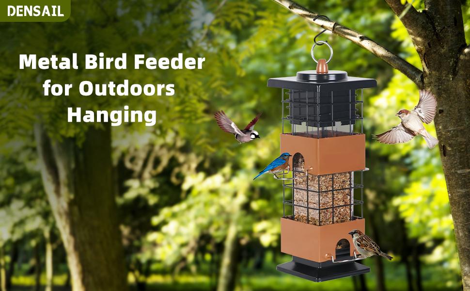 Wildpark 2 PACK Squirrel-Proof Bird Feeders – Durable, Vibrant Orange, Perfect for Cardinals & Chickadees – Ideal Gift for Bird Lovers, Moms & Grandmas