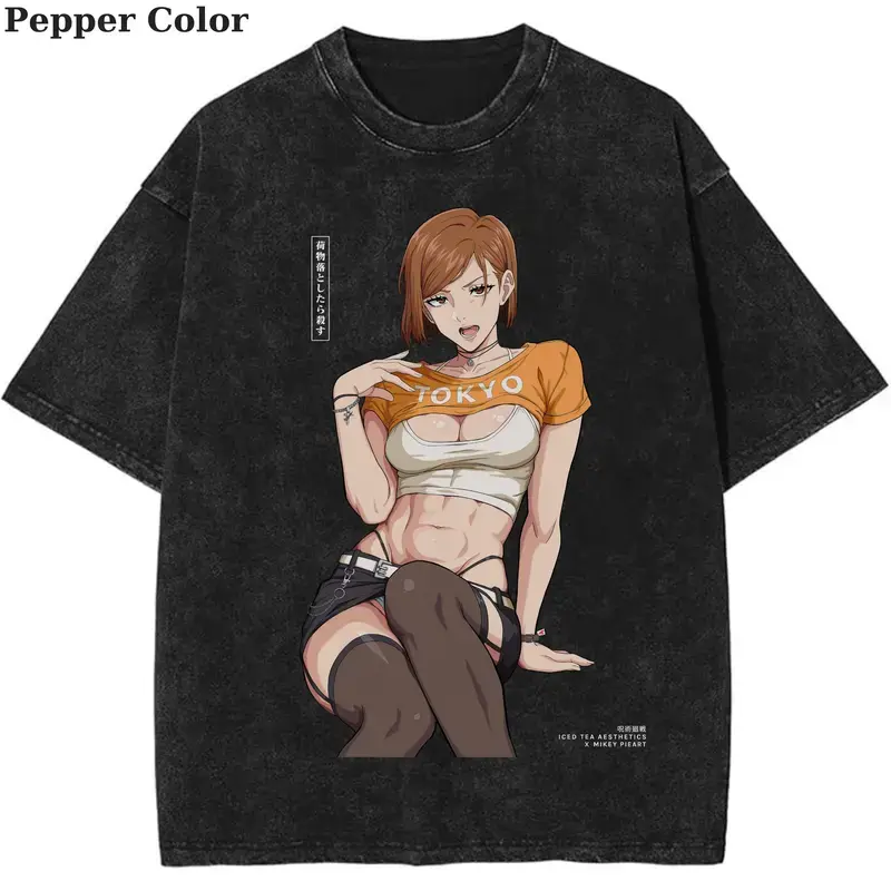 Nobara Tokyo Graphic Tee - Nobara Kugisaki - JJK - Jujutsu Kaisen Shirt - Gym Shirt - Anime Graphic Tee - Manga Shirt Streetwear Crewneck