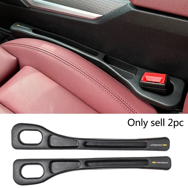 2pc Car Seat Gap Filler Side Seam Plug Strip Leak-proof Seat Storage Interior Accessories For Chevrolet Cruze Sonic Silverado Trax Camaro Captiva Equinox Trailblazer SS
