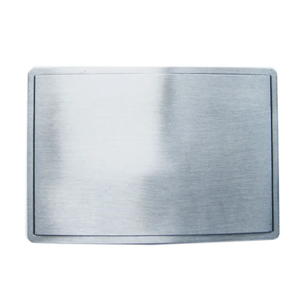 Antique Silver Rectangle Blank Belt Buckle For Engraving Drawing