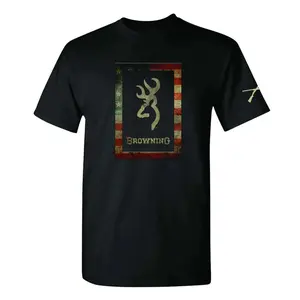 Browning Rustic Flag Frame (Black) - Mens T-Shirt