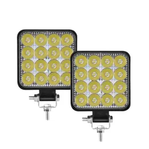 48W Car Work Light, Mini Square LED Work Light, Off Road Lighting, Universal Car Lighting Suitable for Jeep, Truck, SUV, LED Lights Car
