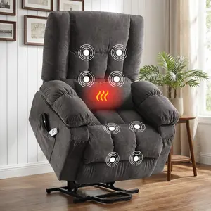 Jonpony Power Lift Recliner Chair with Massage and Heat for Elderly, Electric Lift Chair with USB Charging Runction and Side Pockets, Suitable for Living Rooms and bedrooms