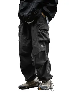 Mens's Baggy Cargo Pants Casual Parachute-Style Fit Loose Fit Hip Hop Harme Lightweight Water Resistant with Pockets