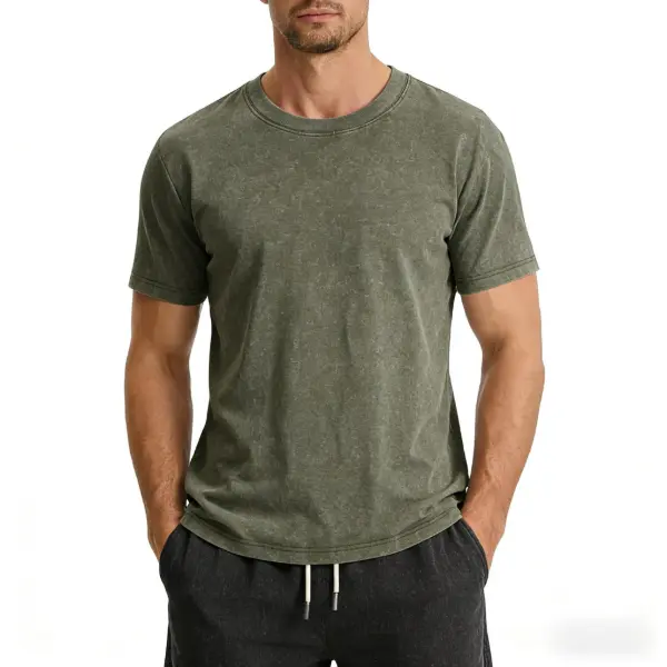 Green + washed shorts in black