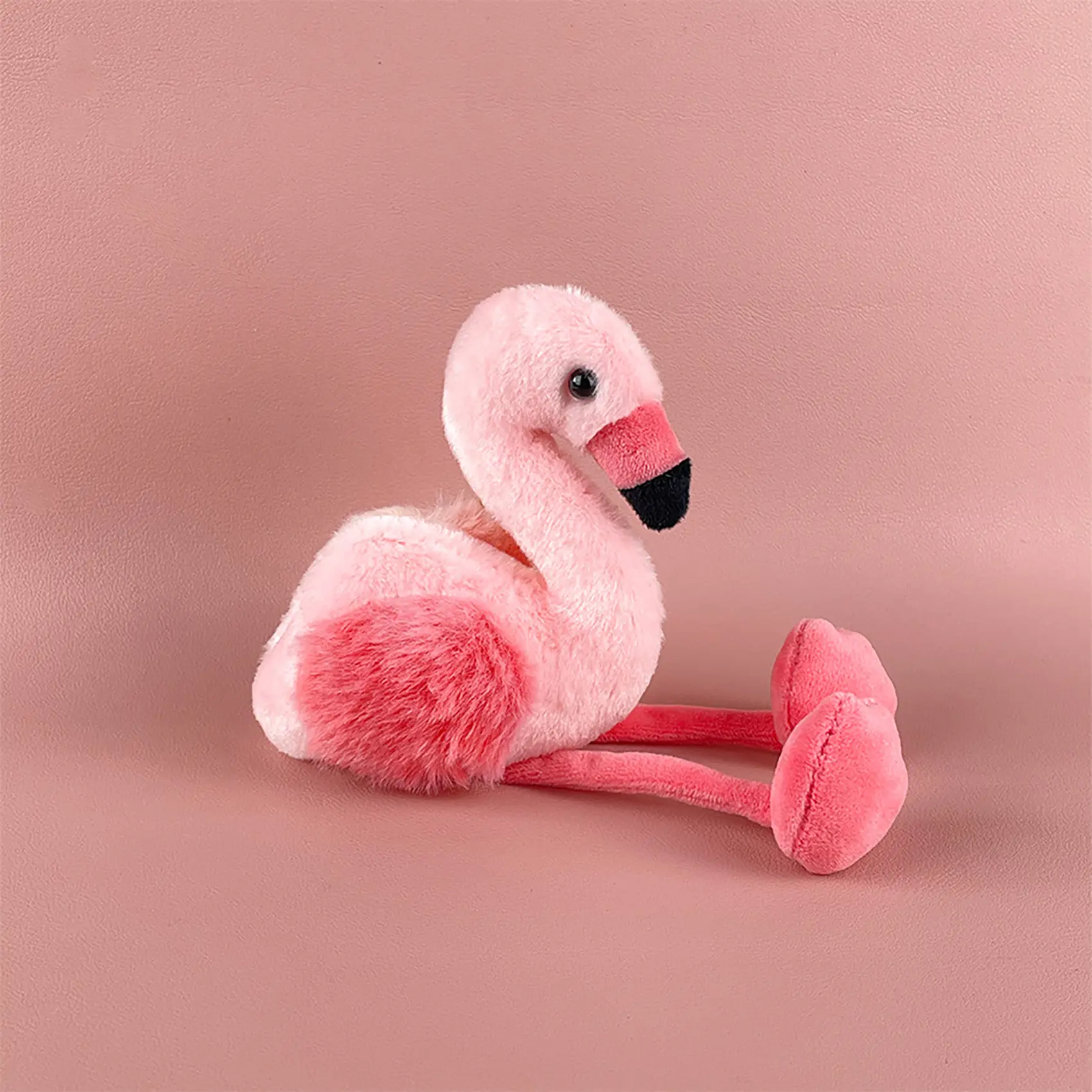 Plush Flamingo Bag Charm, Cute Small Hanging Keychain for Women's Backpacks and Handbags, Trendy Spring Summer Gift, Hanging Pendant, With Holder, No, Portable