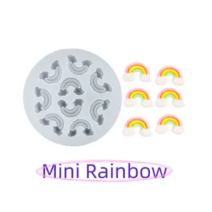 Creative Rainbow Silicone Mold, DIY Baking Tool, Perfect for Cakes, Cookies, Chocolate Decorations, 1 Piece Baking Molds Set