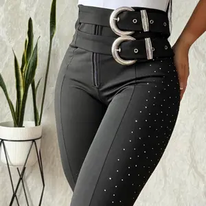 Leggins 2 hebill brill lado negro