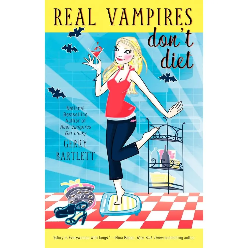 Used Novel - Real Vampires Don't Diet by Gerry Bartlett (Softcover, 352pp) - English Literature Book for Book Lovers, Undead, Bartlett, Gerry
