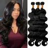 Asakiss 100% Unprocessed Brazilian Virgin Human Hair Body Wave Bundles - 10-30 in, 100±5 g Per Bundle, High Elasticity, 1-Direction Cuticle, Tangle-Free, Bleach-Ready Natural Black Extensions for Wedding, Graduation Quick Weave