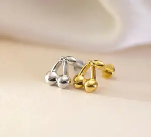 Titanium Labret Stud Earring, Conch Earring, Threadless Push Pin Stud, Conch Stud • Tragus Stud • Helix • Rook • Cartilage Earring, Flat Back Studs, non tarnish jewelry, conch piercing