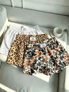3-Pack Summer New Women's Full-Print Casual Shorts, Elastic Waist, Loose-Fit, Camouflage Pattern, Street Style, Ideal for Daily Wear