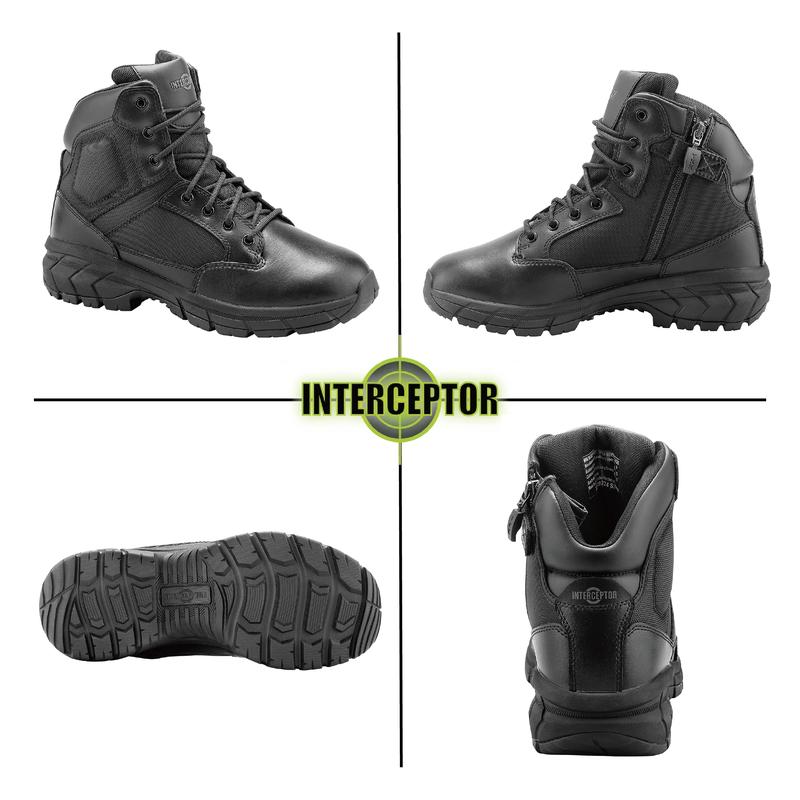 Interceptor Men'S Guard Zippered 6" Soft Toe Tactical Boots ADVANCED MANUFACTURING GROUP LIMITED