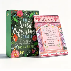 Oracle Deck of Card,Love and Spiritual Guidance 52 Card Affirmation Set for Mindfulness and Daily Meditation Beautiful Nature Inspired Art Cards for Self Acceptance and Inner Peace Spiritual Growth Tool For Ritual Inspiration Cards outdoorfun