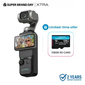 Xtra Muse Vlogging Camera with 1'' CMOS 4K/120fps Videos 3-Axis Gimbal Stabilizer Fast Focusing Face/Object Tracking Portable Handycam Camcorder