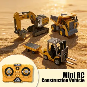1:64 Mini Alloy RC Forklift and Dump Truck with Realistic Design, High Quality and Perfect Birthday Gift